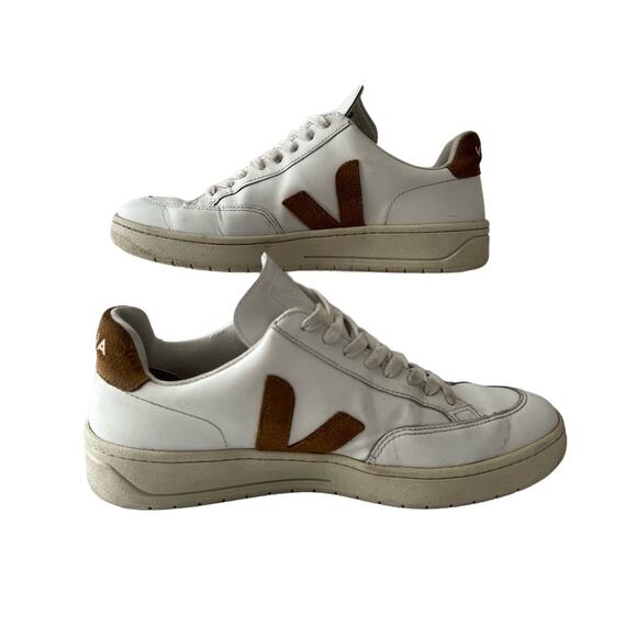 VEJA V 12 Low Top White Leather Casual Sneaker Shoes Lace up Men\'s Sz 9 US T2 B main image 8